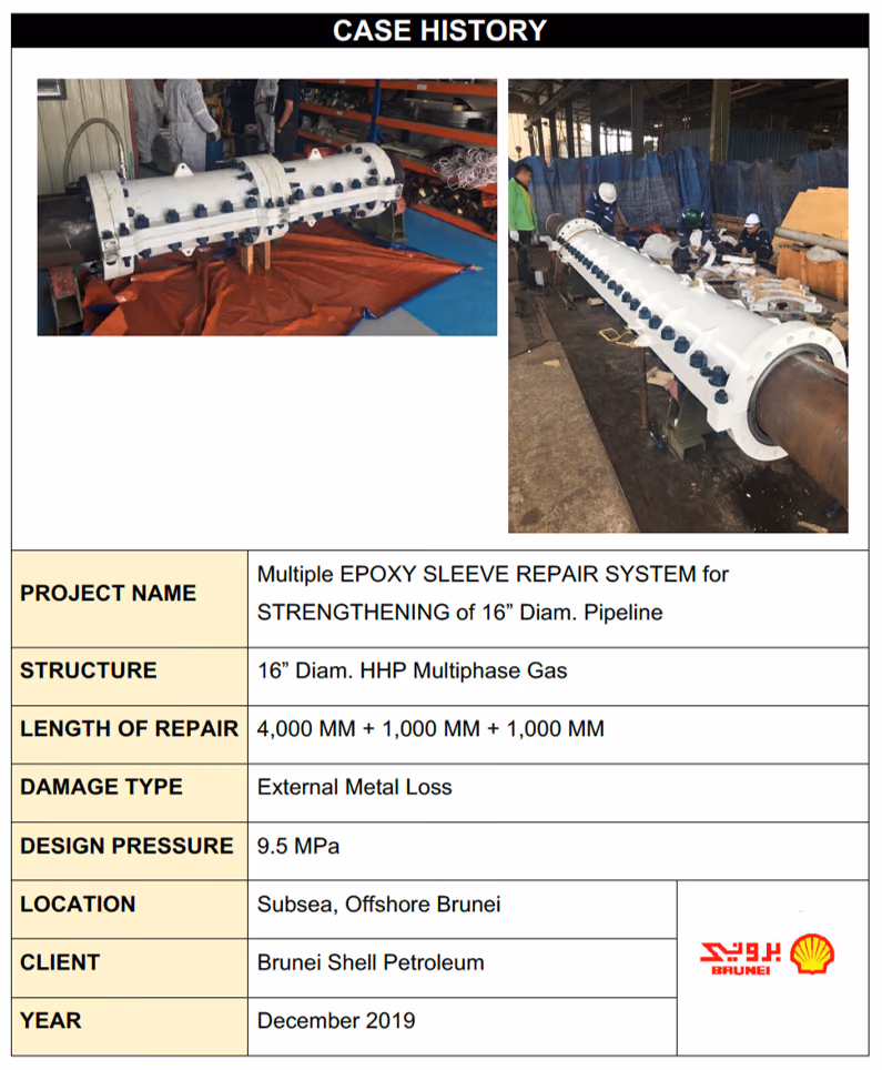Sleeve repair systems on offshore and onshore pipelines: photo 5